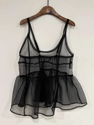 Women’s French Style Ruffle Sleeveless Tank Top