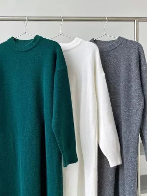 Women’s Oversized Knit Sweater Maxi Dress