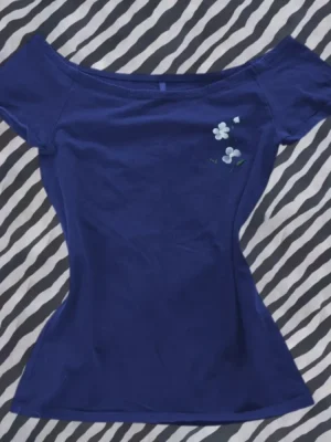 Korean Style Skew Collar Top