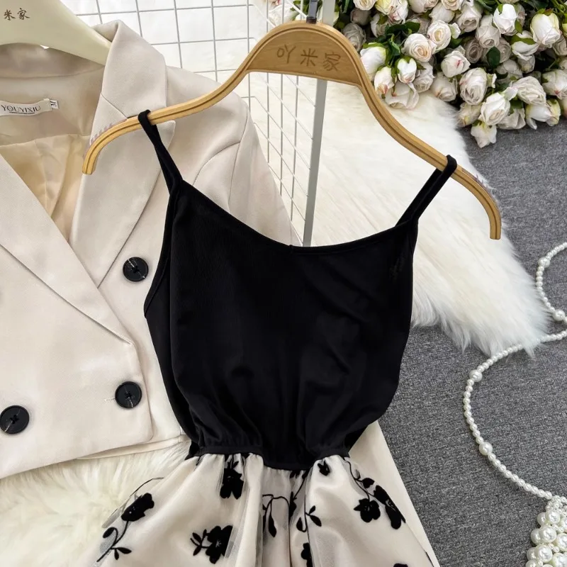 Grunge Blazer & A-Line Dress Set - Image 3