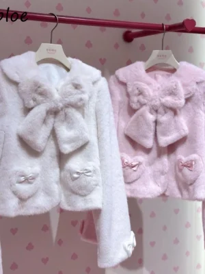 Elegant Bow Detail Women’s Winter Jacket