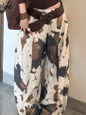 Trendy High Waist Wide Leg Denim Pants