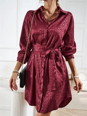 Leopard Satin Mini Dress