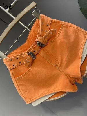 High Waist Y2K Denim Shorts for Women