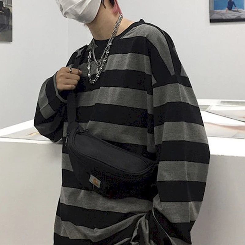 Gothic Striped Oversized Tee - Image 3