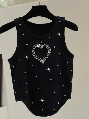 Sparkly Diamond Camisole Top for Women