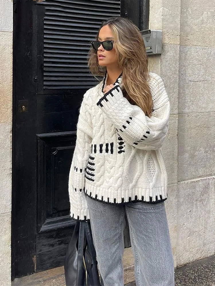 Cozy Chic Oversized Knit Sweater - Image 2