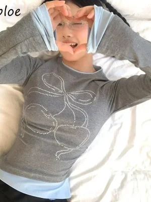 Women’s Color Block Long Sleeve Slim Top