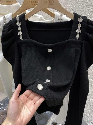 Sweet Square Neck Slim Top