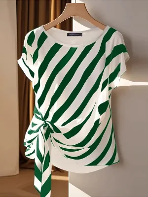 Women’s Korean Striped Summer Blouse