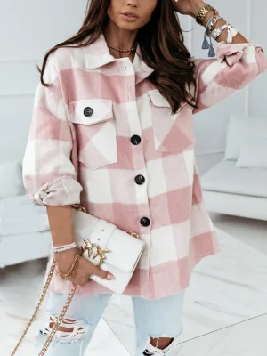 Women’s Vintage Plaid Jacket Coat