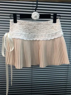 Women’s Pink Ruched High Waist Skirt