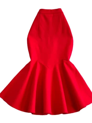 Elegant Mermaid Ruffle Midi Skirt