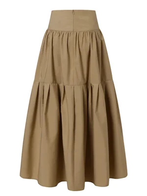 Women’s High Waist Pleated A-Line Skirt