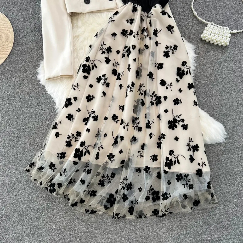 Grunge Blazer & A-Line Dress Set - Image 4