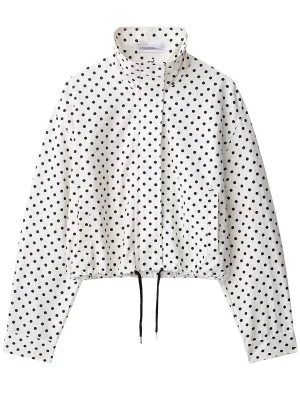 Vintage Black Polka Dot Women’s Coat & Midi Skirt Set