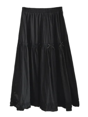 Lace Crochet A-Line Maxi Skirt