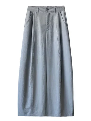 Women’s High Waist Wide Leg Pants Cotton Blend