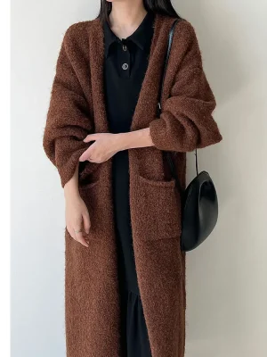 Women’s Thick Knit Long Cardigan Sweater