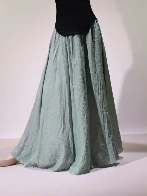 Boho Cotton Linen A-Line Maxi Skirt