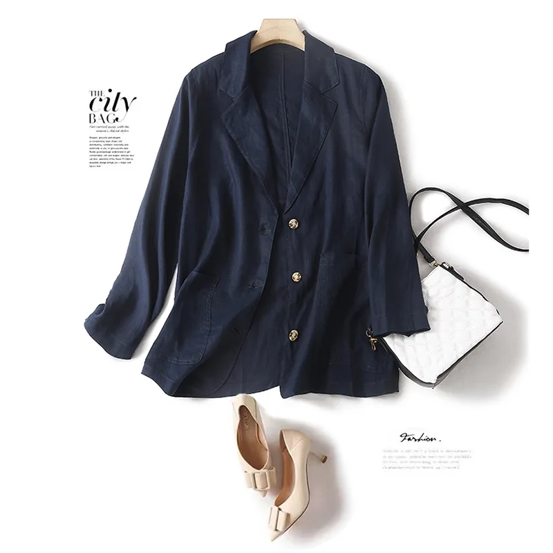 Women’s Linen Blend Jacket - Image 3