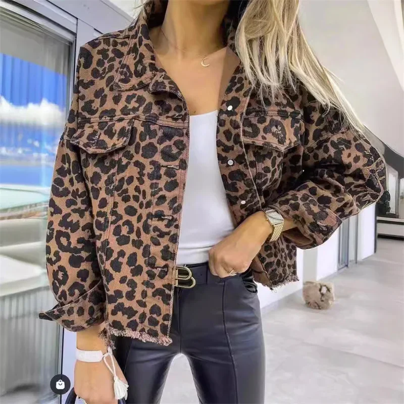 Leopard Tassel Denim Jacket - Image 5