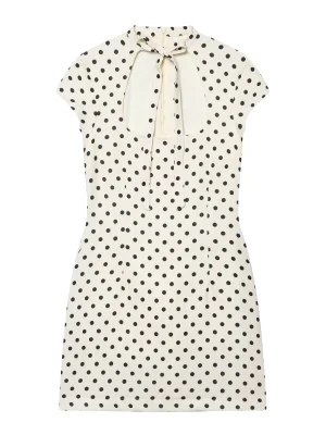 Elegant Strapless Polka Dot Mini Dress