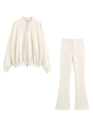 Women’s Flared Pants & Bomber Set