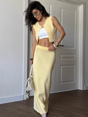 Women’s Sleeveless Skirt Set