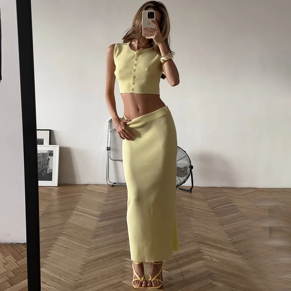 Women’s Sleeveless Skirt Set - Image 2