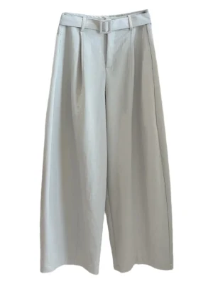 Women's High-Waist White Wide-Leg Pants