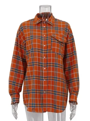 Women’s Plaid Loose Shirt