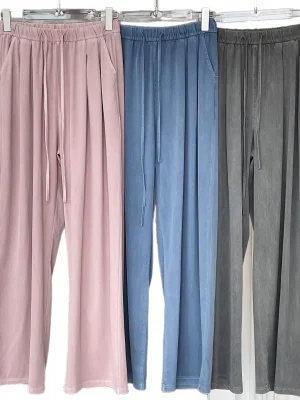 High Waist Pink Wide Leg Pants