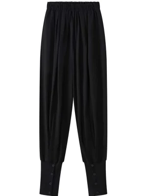 Women’s High Waist Cotton Wide Leg Blue Pants