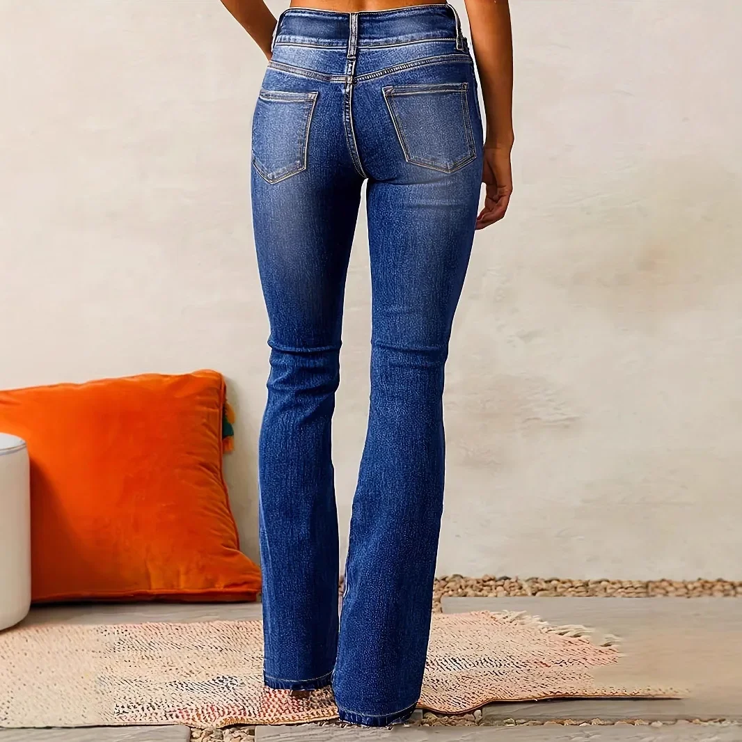 Women's Vintage Stretch Flared Jeans - Image 3