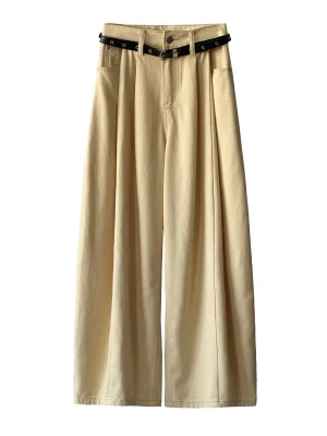 Women's White Wide-Leg Pants