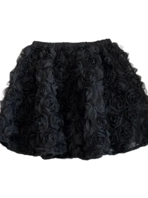 Floral High-Waist Mesh Mini Skirt