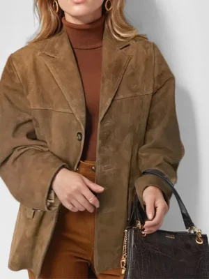 Women’s Suede Lapel Jacket