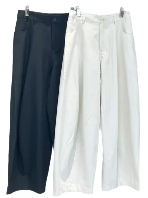 High Waist White Wide Leg Pants