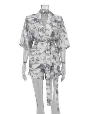 Women’s Lace-Up Shorts Set