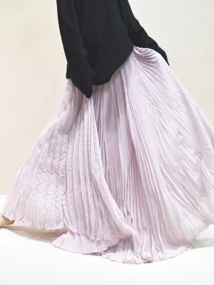 Elegant Pleated Chiffon Maxi Skirt