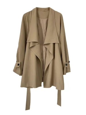 Women’s Khaki Midi Trench Coat