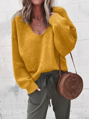 Women’s V-Neck Knit Sweater