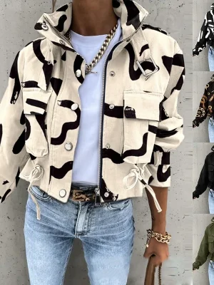 Ladies' casual zipper jacket