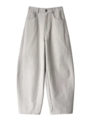 Women’s High Waist Cotton Pants Wide Leg Casual Style