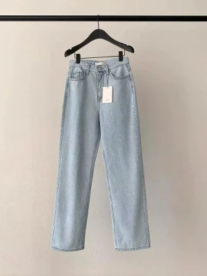 Women's High Waist Straight Leg Jeans