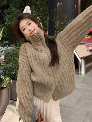 Women’s Korean Knit Sweater Jacket