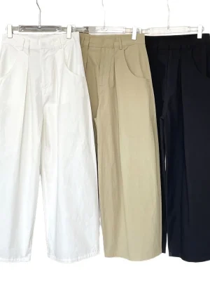 Cotton Linen Wide Leg Pants