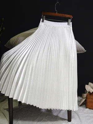 Boho Pleated A-Line Maxi Skirt