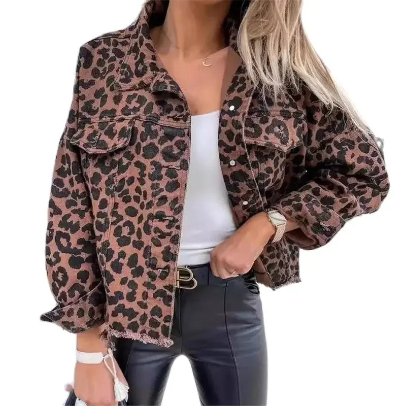 Leopard Tassel Denim Jacket - Image 2